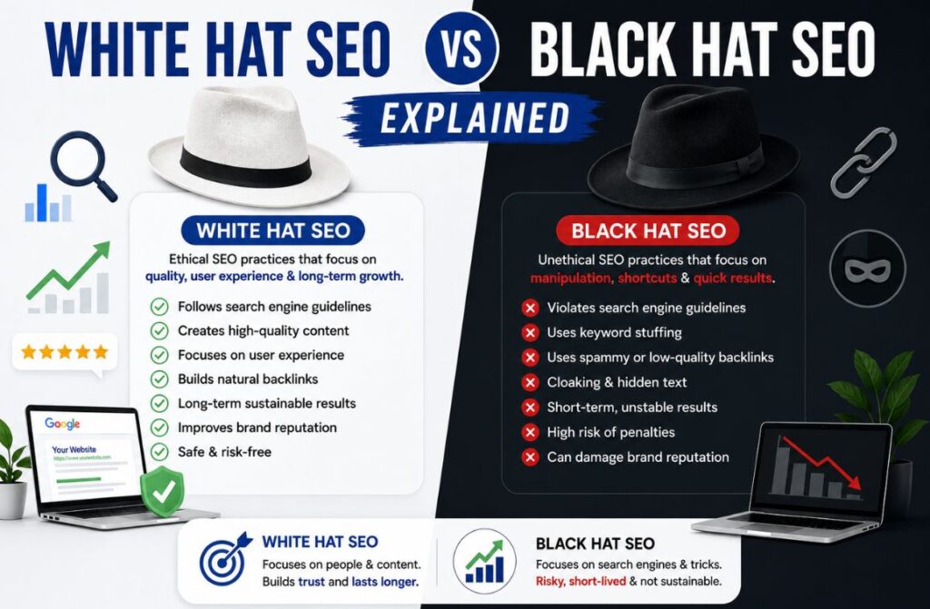 White Hat SEO vs Black Hat SEO Explained